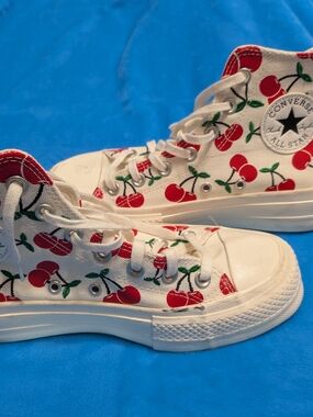 🍒 Cherry Print High-Top Sneakers 🍒